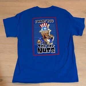 Try My Nuts Short Sleeve Tee with Patriotic Graphic